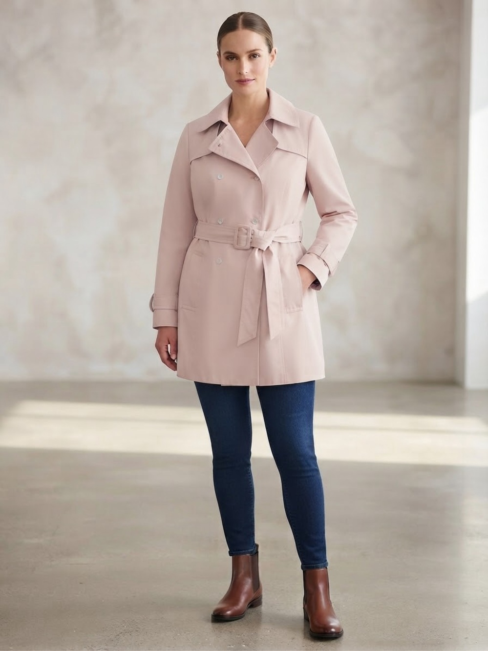 Calvin Klein Belted Trench Coat